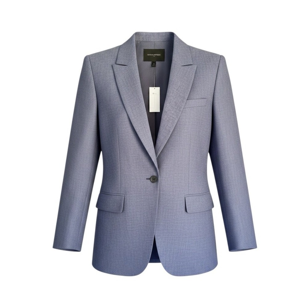 ♾️Banana Republic Blazer Sz 8 Gray Fitted NWT 90s 2000s Interview♾️